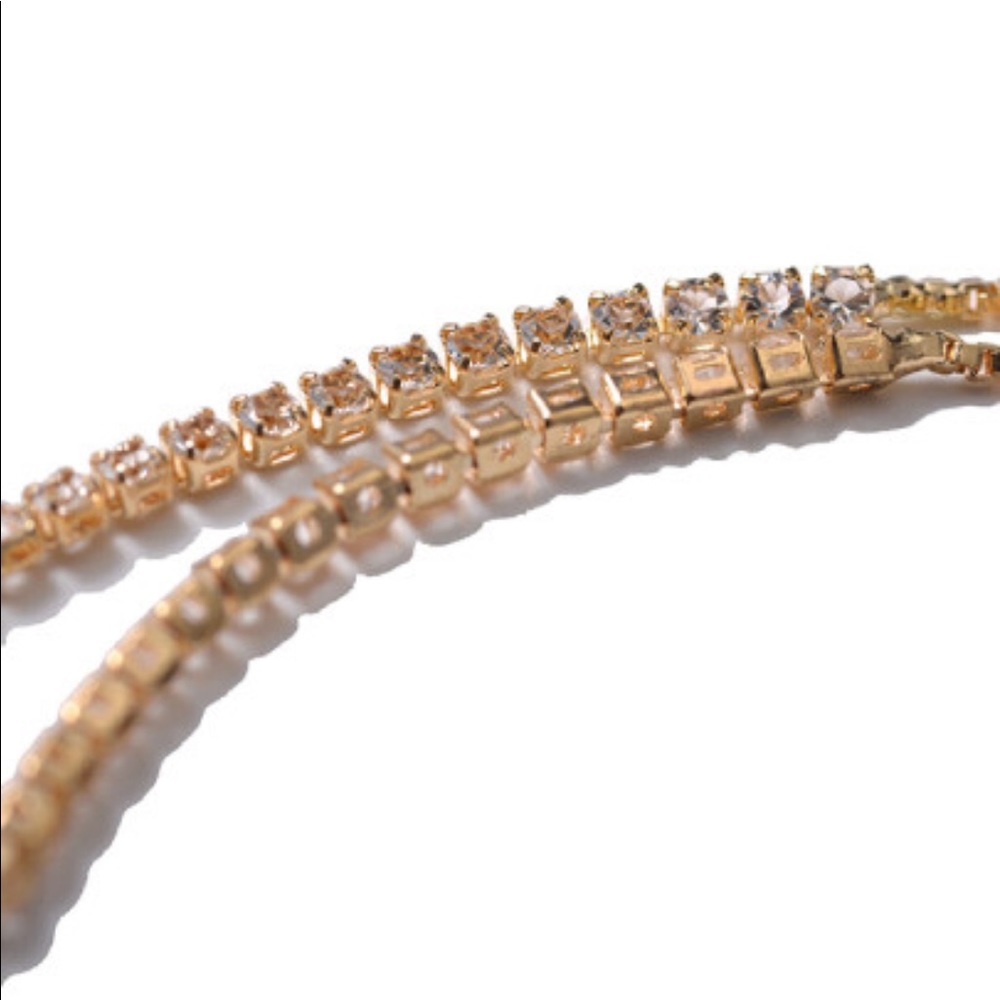 Dainty Rhinestone Adjustable Bracelet - Picture 3 of 4